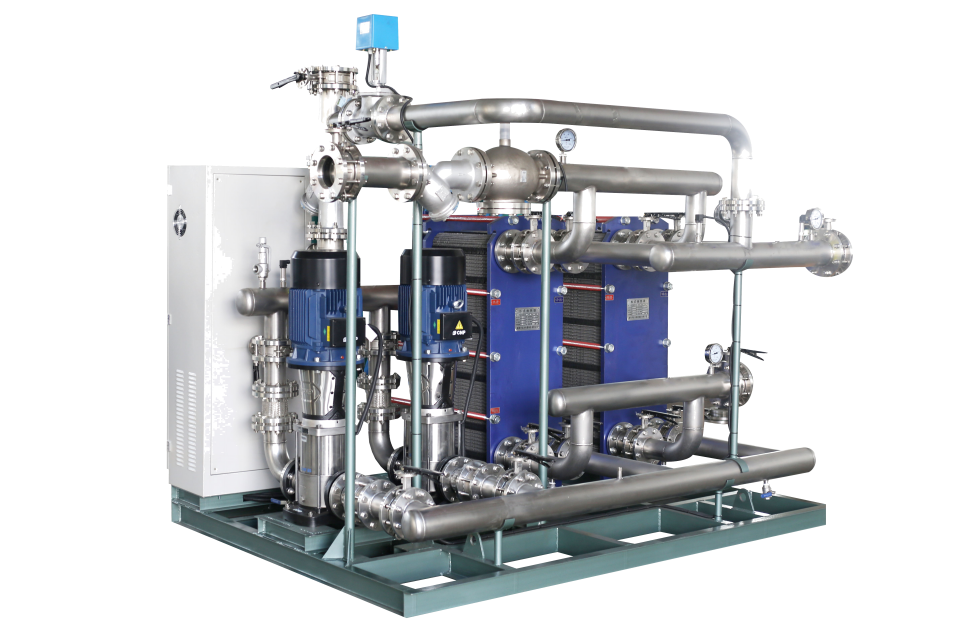 江蘇不銹鋼管路水-水板式換熱機(jī)組